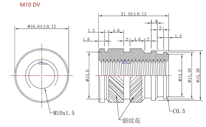 initeq Store [] M10-1.5 M10 Threaded Heat Set Inserts for 3D Printing (Long) (5) - Image 2
